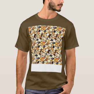 T-shirt Palm Stones Motif Beach Grès de galets