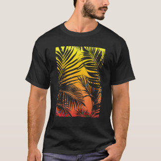 T-shirt Palm Tree 7 Cool Tropical Beach Palm Feuille Été