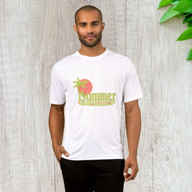 T-shirt Palm Tree été avec soleil et plage (Créateur téléchargé)