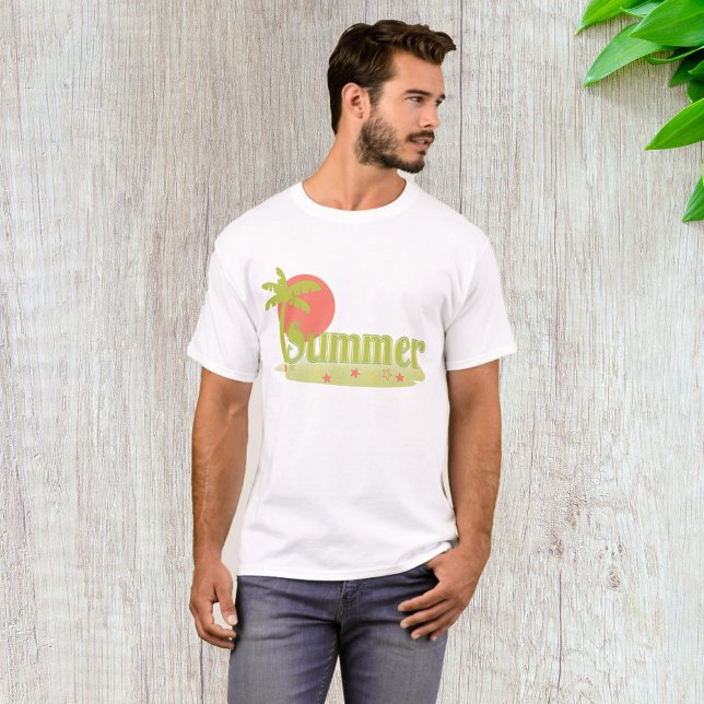 T-shirt Palm Tree été avec soleil et plage (Créateur téléchargé)