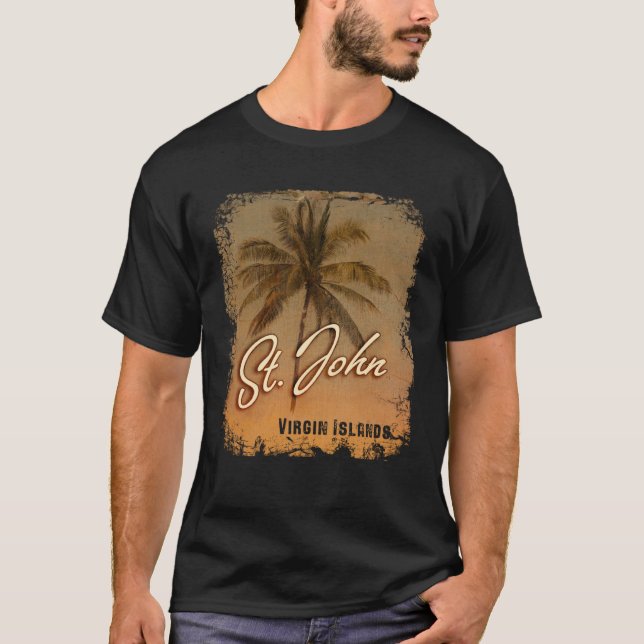 T-shirt PALM TREE Iles Vierges Saint-Jean (Devant)