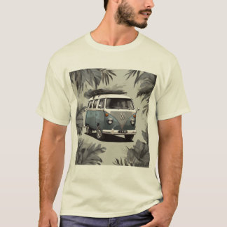 T-shirt "Palm Tree Kombi Shirt - Coastal Vintage Van Lover