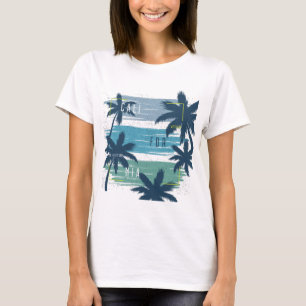 T-shirt Palm Tree - Plage coucher de soleil esthétique