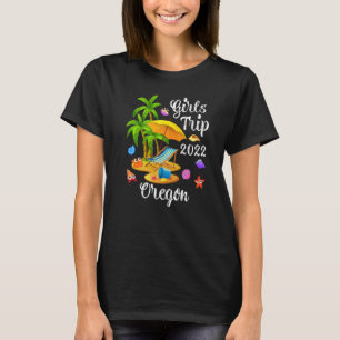 T-shirt Palm Tree Summer Vacation Girls Trip 2022 Oregon B