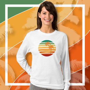 T-shirt Palm Tree Sun Long Sleeve