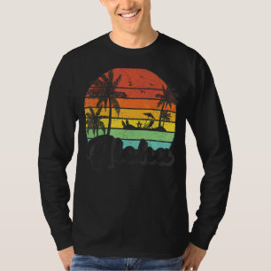 T-shirt Palm Tree Vintage Rétro Vacances d'été Hawaii Alo