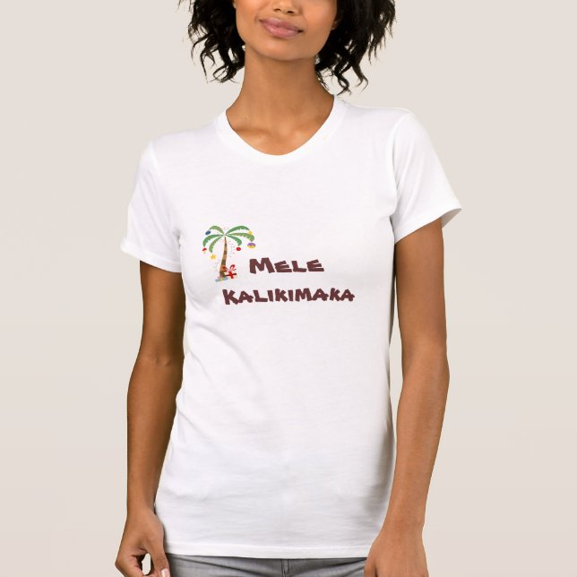 T-shirt palm_tree_xmas, Mele Kalikimaka (Devant)