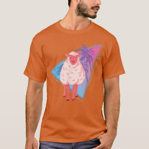 T-shirt Palm Trees 90s Vaporwave Art Farm Animal Farmer Sh