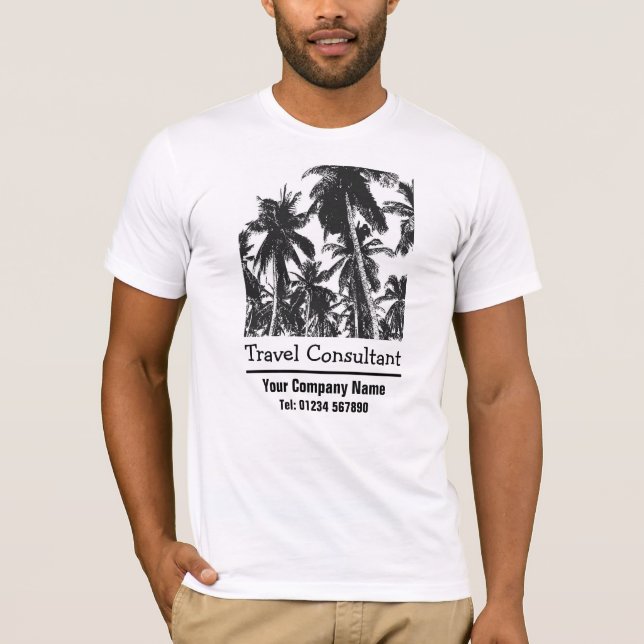 T-shirt Palm Trees pour conseiller en voyage ou agent de v (Devant)
