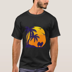 T-shirt Palme De Coucher De Soleil Et Poméranie