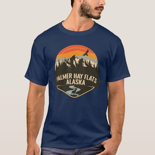 T-shirt Palmer Hay Flats Alaska Camping Retro Oversized (Devant)