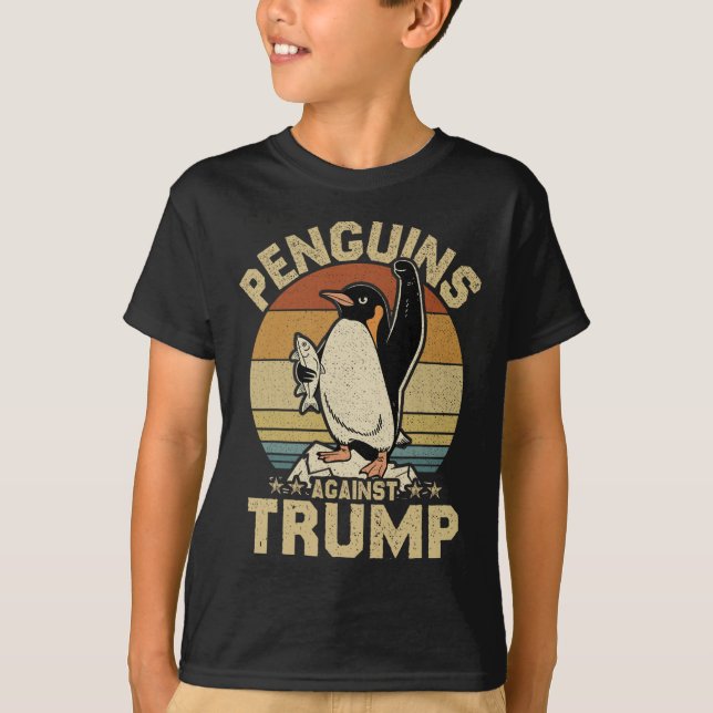 T-shirt Palmes de pingouin levées résistent aux drôles de  (Devant)