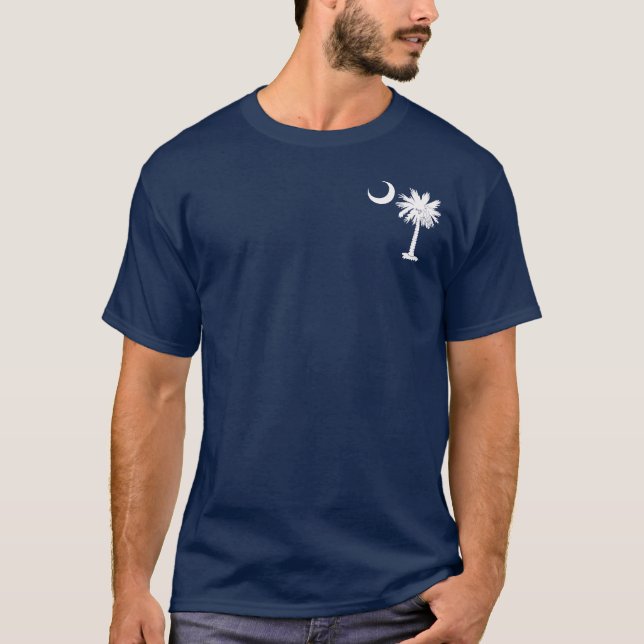 T-shirt Palmetto blanc de poche (Devant)