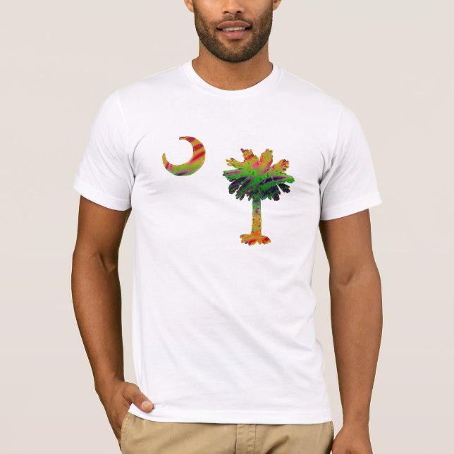 T-shirt Palmetto et croissant psychédéliques de la (Devant)