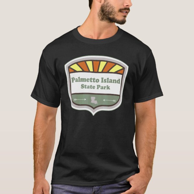 T-shirt Palmetto Island State Park Louisiane La Sunburst V (Devant)