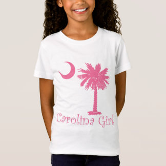 T-Shirt Palmetto rose de fille de la Caroline