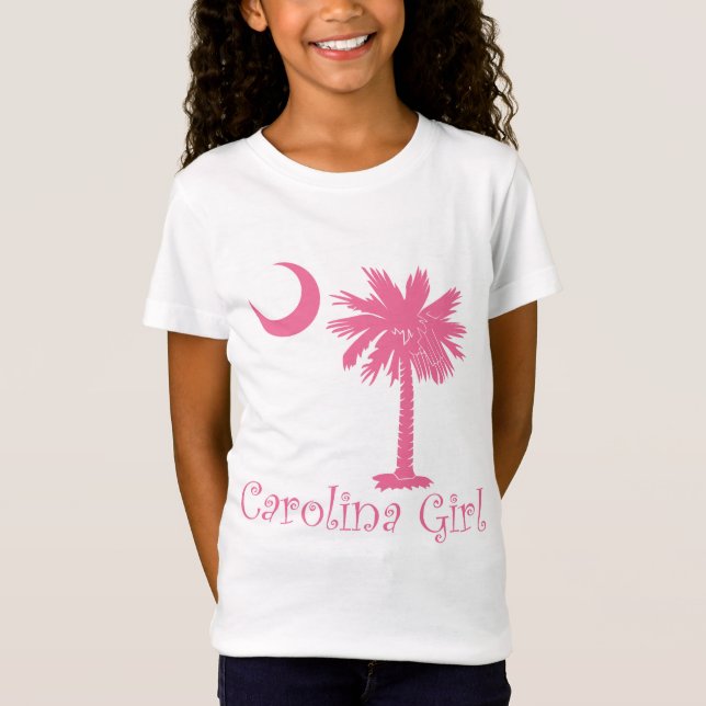 T-Shirt Palmetto rose de fille de la Caroline (Devant)