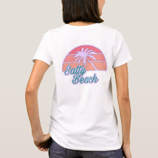 T-shirt Palmier de la plage salée au coucher du soleil