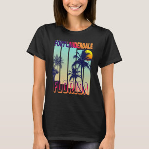 T-shirt Palmier de style Vintage de Fort Lauderdale