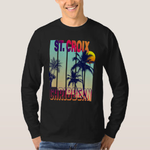 T-shirt Palmier de style Vintage St Croix Retro