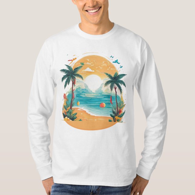 T-shirt Palmier de Sun Beach (Devant)