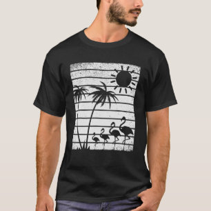 T-shirt Palmier hawaïen Retro Vintage Tropical Beach Su