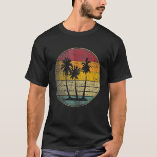 T-shirt Palmier Plage Tropicale Vintage Rétro Style 70s 8