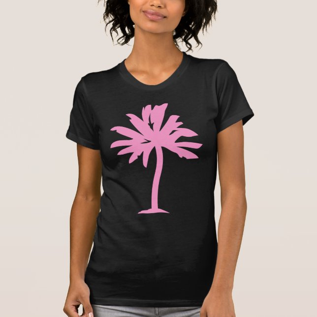 T-shirt Palmier - rose (Devant)