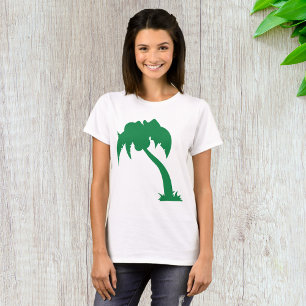 T-shirt Palmier Tropical Silhouette Green Island Beach