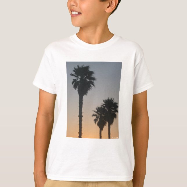 T-shirt Palmiers au coucher du soleil (Devant)