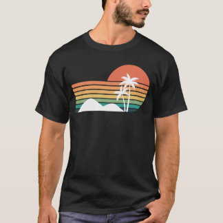 T-shirt Palmiers au coucher du soleil Cool Beach design