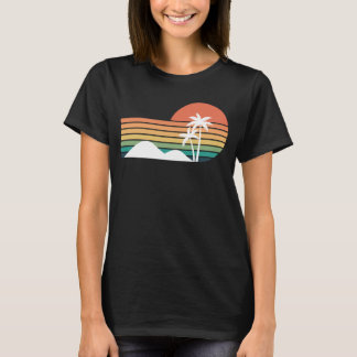 T-shirt Palmiers au coucher du soleil Cool Beach design