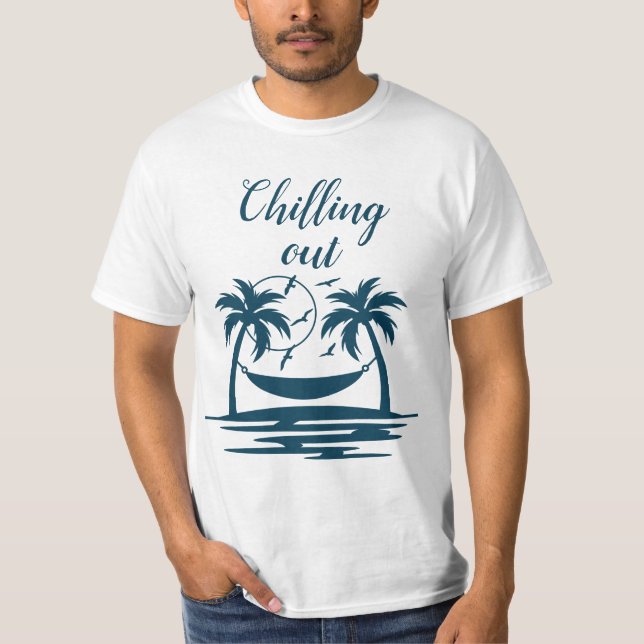 T-shirt Palmiers de plage relaxants Hamac (Devant)