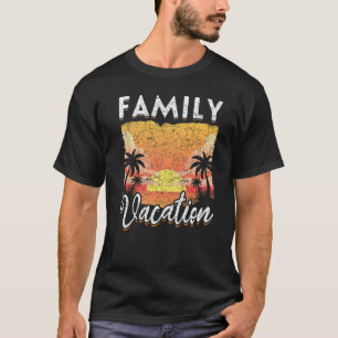 T-shirt Palmiers de soleil Tropical Summer Vacances Famill
