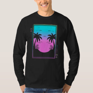T-shirt Palmiers des années 80 Sunrise Beach Vapeur d'été