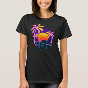 T-shirt Palmiers d'été tropicaux Sunset Beach 90s Art Va