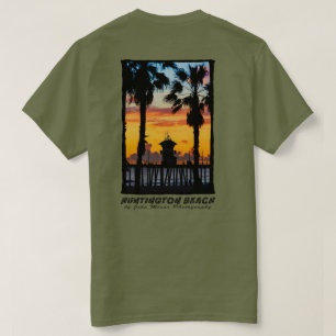 T-shirt Palmiers du coucher de soleil sur la jetée de Hunt