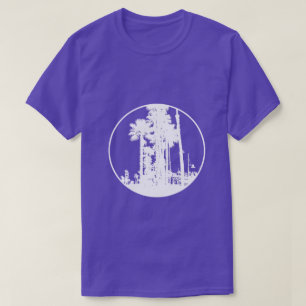 T-shirt Palmiers en cercle Silhouette Cool Logo de voyage