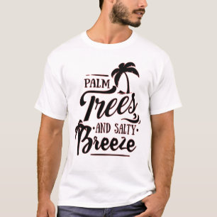T-SHIRT PALMIERS ET BREEZE SALTY - BEACH LOVER