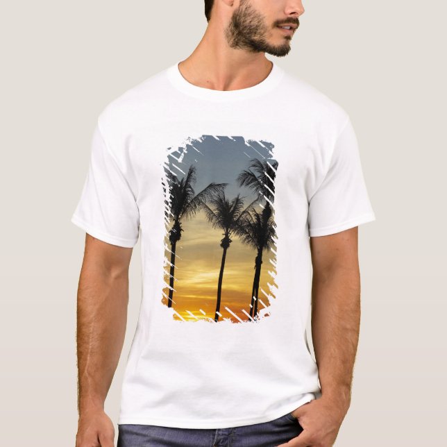 T-shirt Palmiers et coucher de soleil, Mindil Beach (Devant)