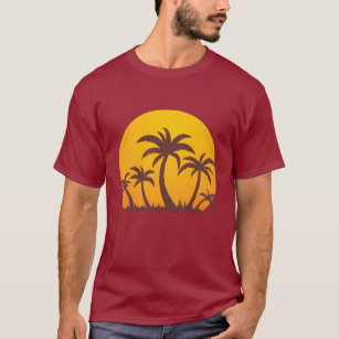 T-shirt Palmiers et Sun