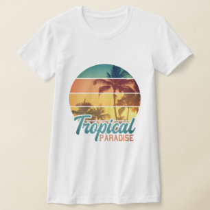 T-shirt Palmiers paradisiaques tropicaux