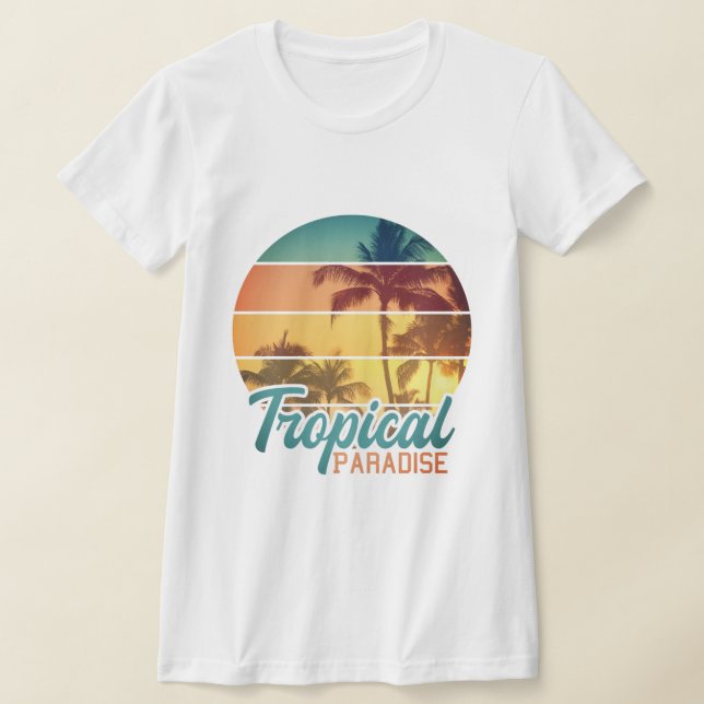T-shirt Palmiers paradisiaques tropicaux (Poser)