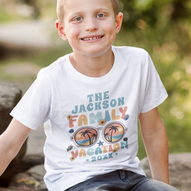 T-shirt Palmiers rétro lunettes de soleil super vacances e (Créateur téléchargé)