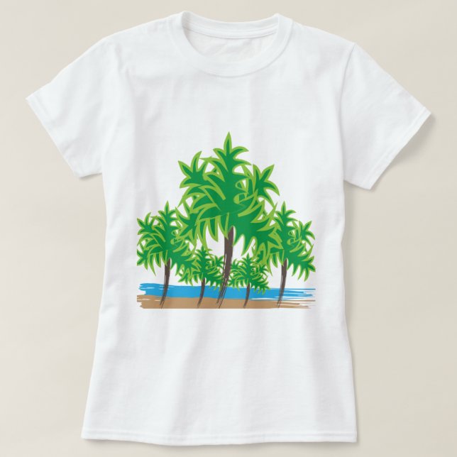 T-shirt Palmiers Tropical (Design devant)