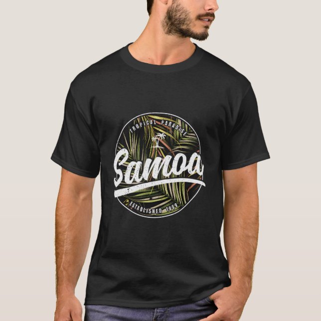 T-shirt Palmiers tropicaux Samoa Samoan (Devant)