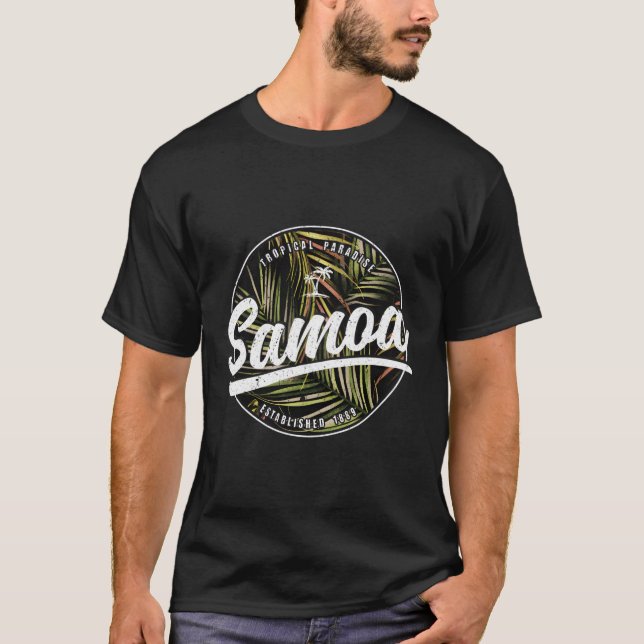 T-shirt Palmiers tropicaux Samoa Samoan (Devant)