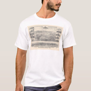 T-shirt Palo Alto, carte panoramique 1888 (1658A) de CA