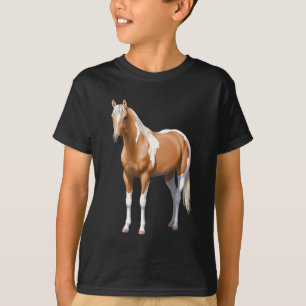 T-shirt Palomino Pinto Quartier Cheval Paint Horse Stallio
