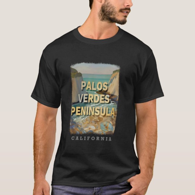T-shirt Palos Verdes Peninsula California Coves Beach Bl (Devant)